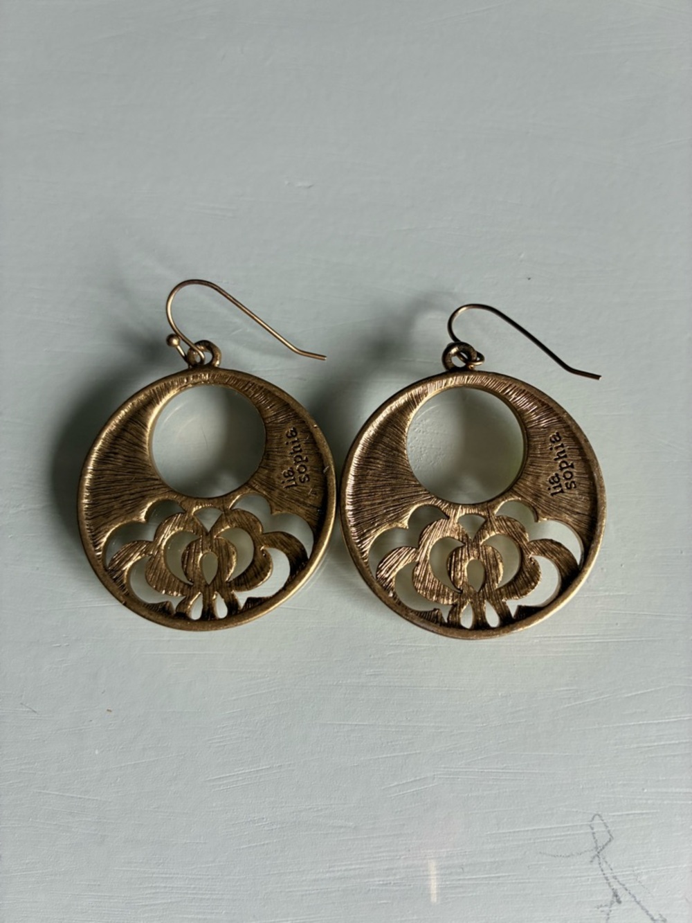 Bohemian Lia Sophia Round French Hook Earrings - Picture 4 of 8